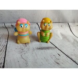 1986 Hasbro Playskool Finger Puppet Glo Worm Glo Friends Lot 2